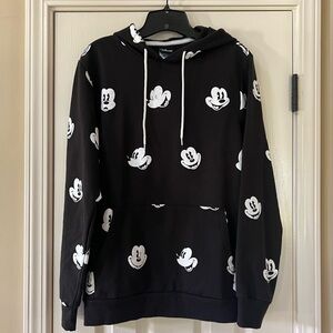 Black Mickey Mouse Hoodie All Over Print Size Medium